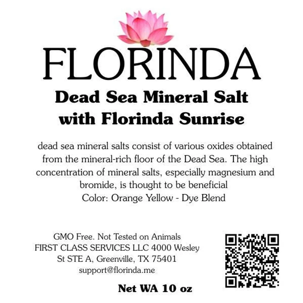 Florinda Beauty Dead Sea Mineral Salts with Florinda Sunrise Scent